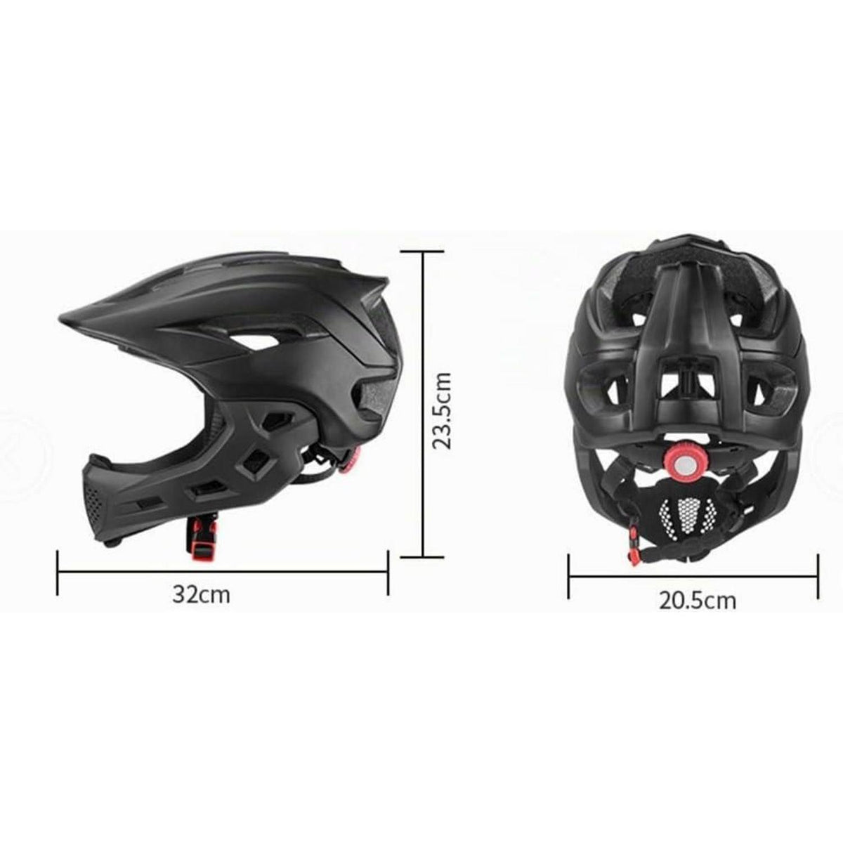 2-in-1 Fahrradhelm Kinder mit Kinnschutz, Grau