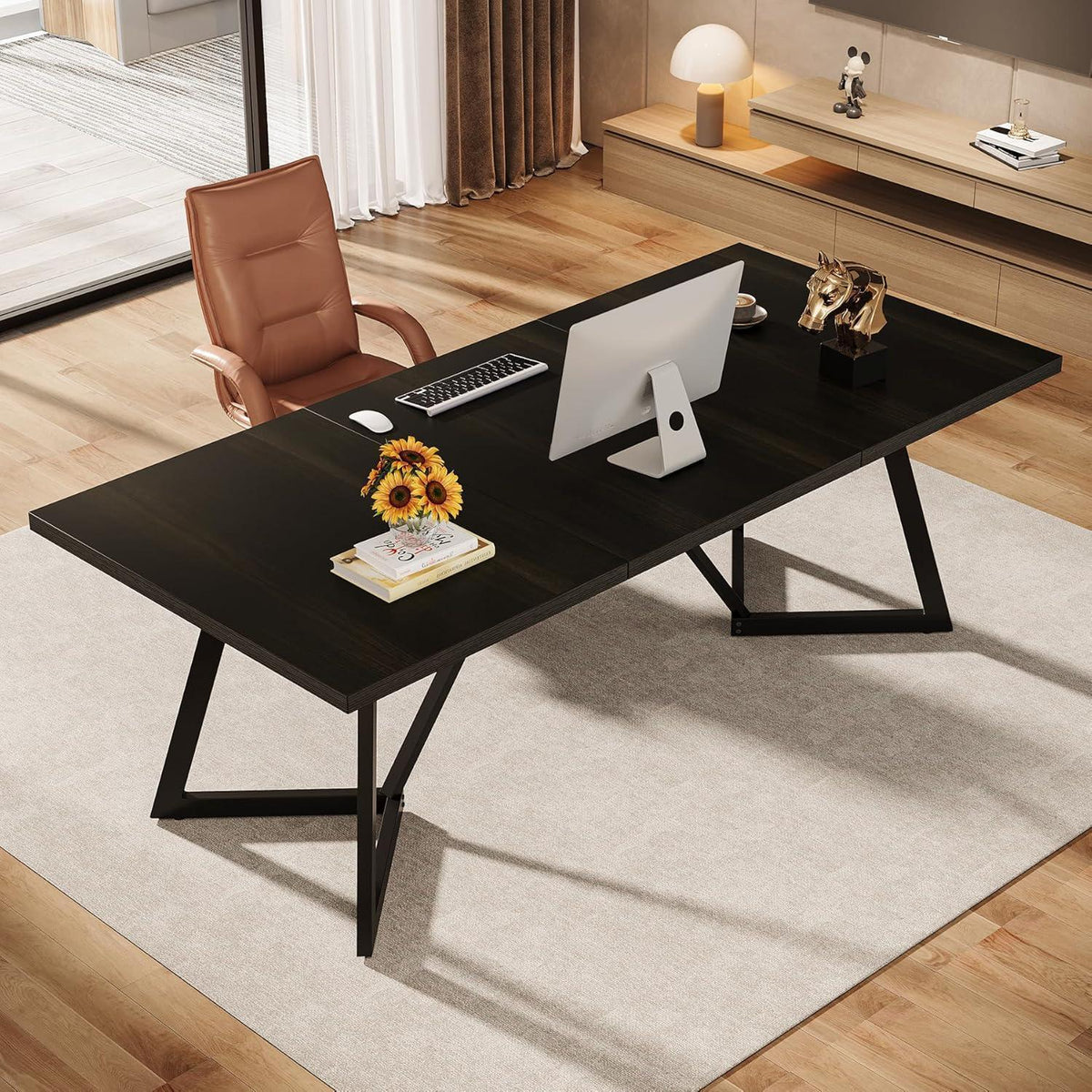 Moderner Computertisch 180 cm – Schreibtisch für Home Office & Büro