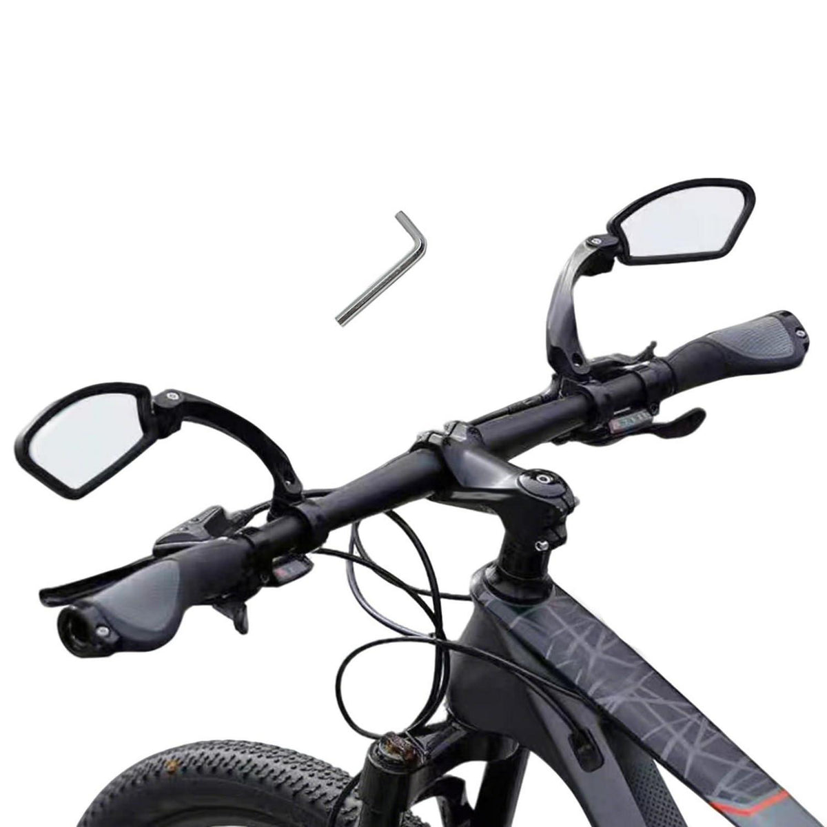 Fahrradspiegel 2er-Set, Verstellbar, E-Bike (22-25mm)