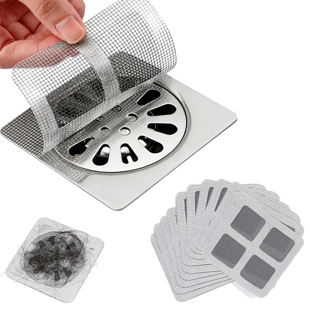 Haarsieb Dusche 100er Pack | Abflusssieb Haarfänger
