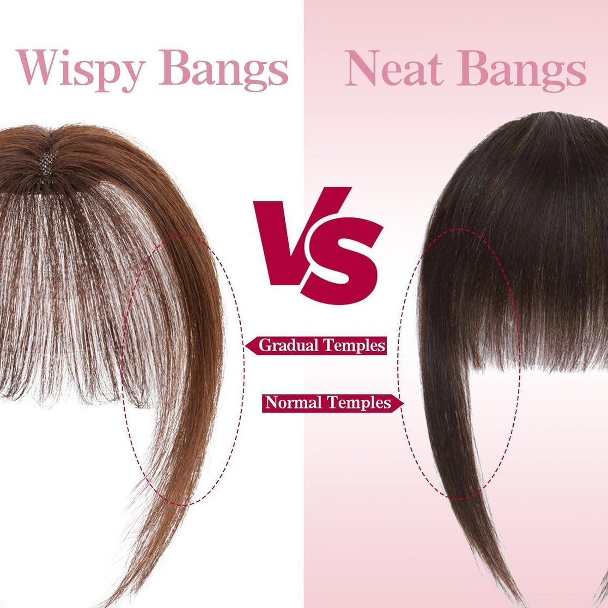 Clip-in Pony Echthaar Wispy Bangs #613 Blond