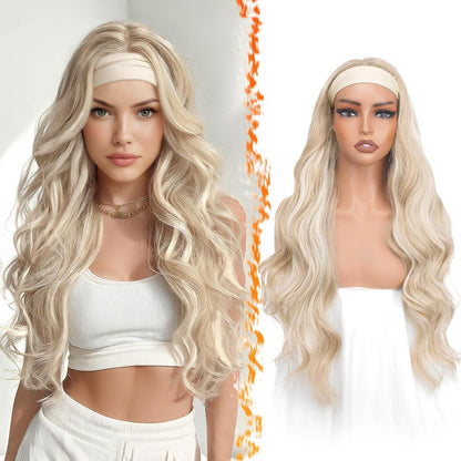 Blond Highlight Body Wave Stirnband Perücke 66cm