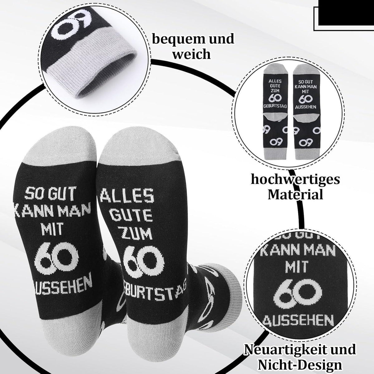 60. Geburtstag Geschenk für Mann: Kappe & Socken Set