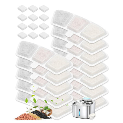 Ersatzfilter für Oneisall Katzenbrunnen 3.5L – 24er Pack