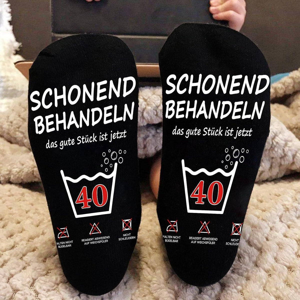 Geschenkset 40. Geburtstag Männer: Sack, Cap & Socken