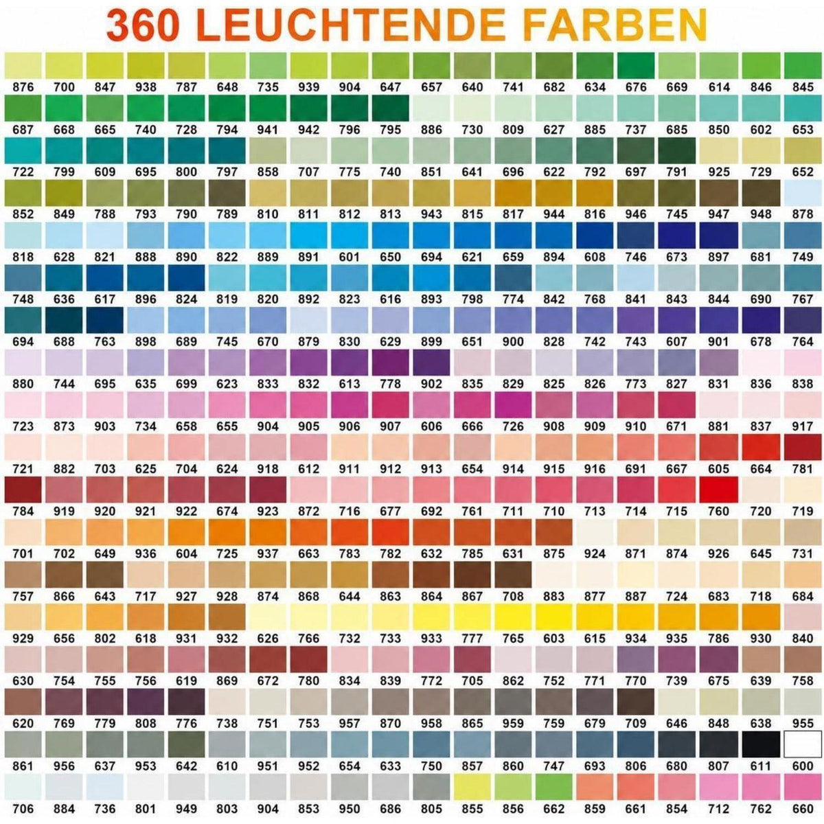 360 Acrylstifte Set für Steine, wasserfest & im Koffer
