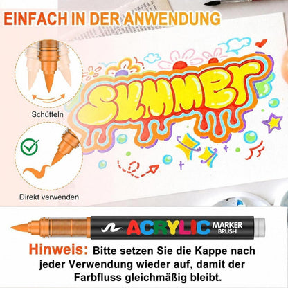360 Acrylstifte Set für Steine, wasserfest & im Koffer