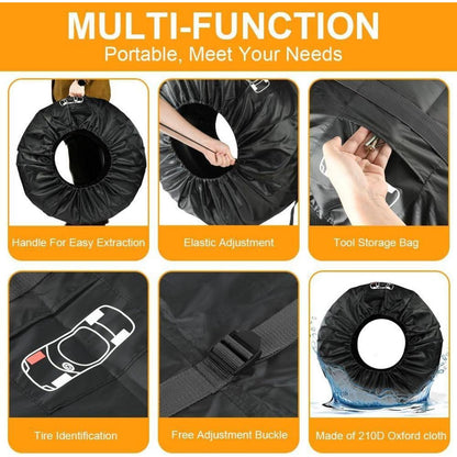 Reifentaschen Set 4 Stück – Schutzhüllen für Reifen 19-23 Zoll