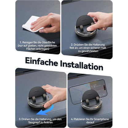 Handyhalterung Auto Armaturenbrett mit Gel & Saugnapf
