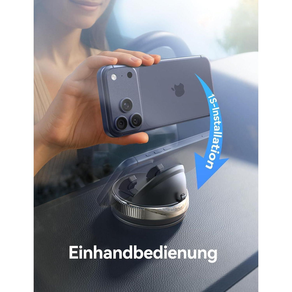Handyhalterung Auto Armaturenbrett mit Gel & Saugnapf