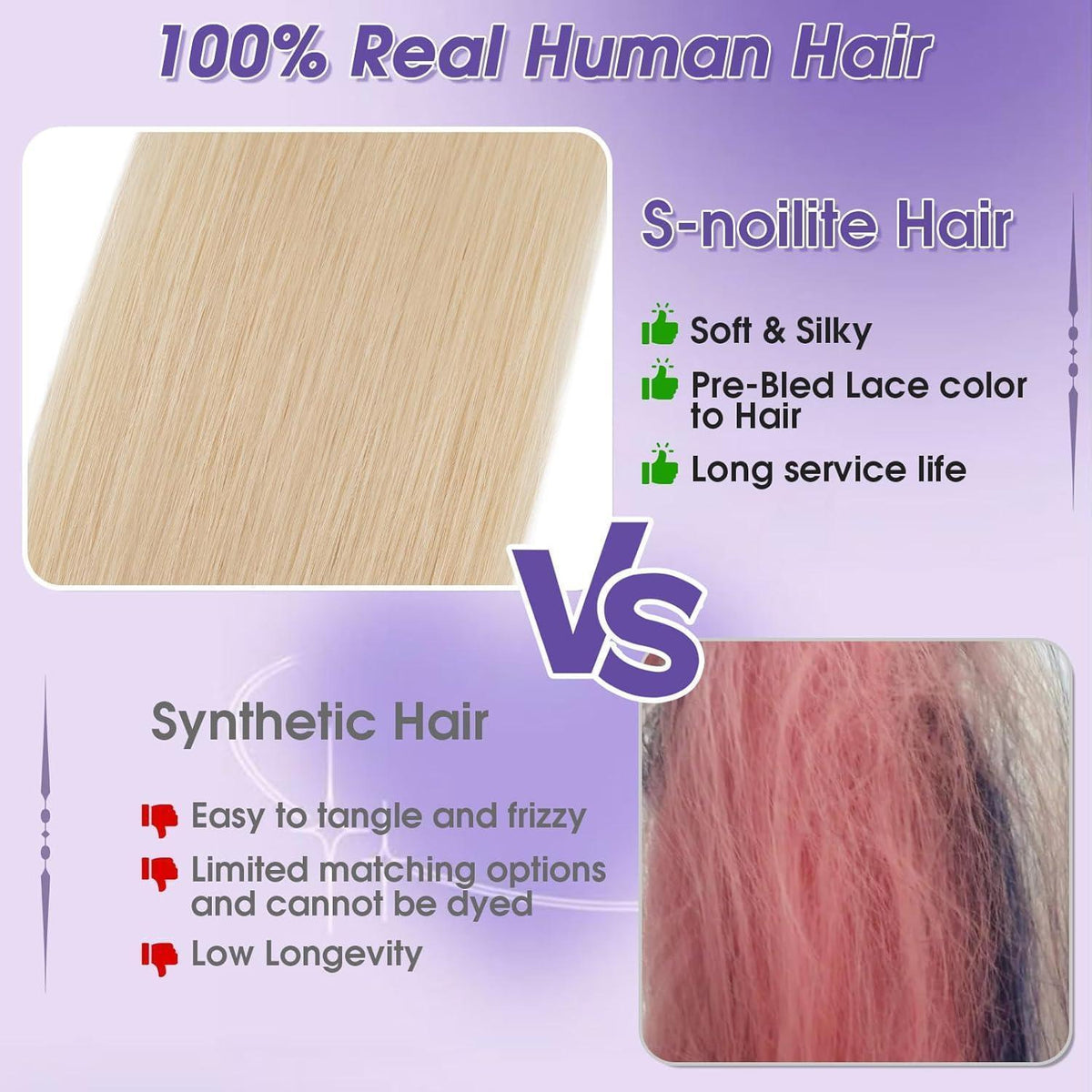 Echthaar Haarverlängerung Balayage Platinblond 50cm
