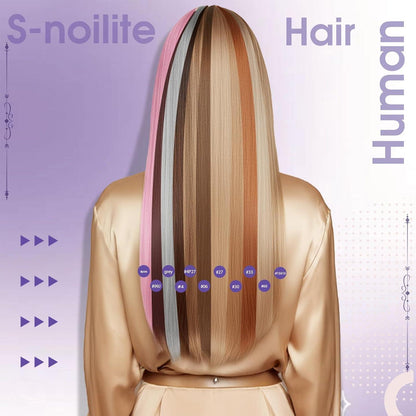 Echthaar Haarverlängerung Balayage Schokoladenbraun 25cm