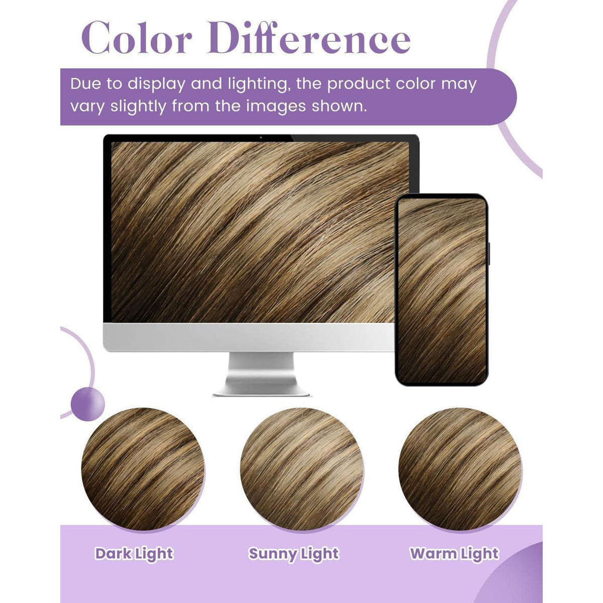 Echthaar Tressen Braun 60cm – Dunkelbraun Balayage Weft