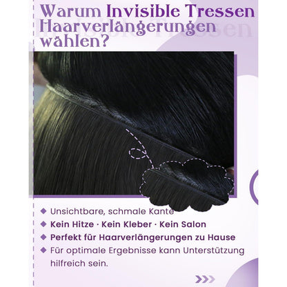 Echthaar Tressen Blond 60cm – Zum Einnähen, 80g