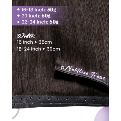 Echthaar Tressen Braun 60cm – Salonqualität & Volumen