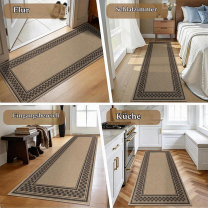 Jute Optik Läufer 80x200 cm – Rutschfest & Pflegeleicht