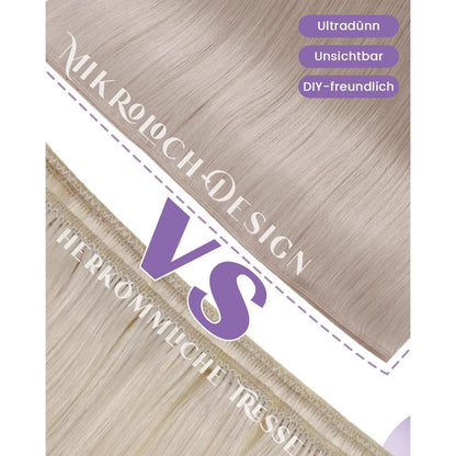 Echthaar Tressen Extensions Blond #60 – 45cm, 100g