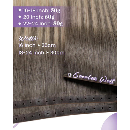 Echthaar Tressen Ombre Blond Balayage 40cm