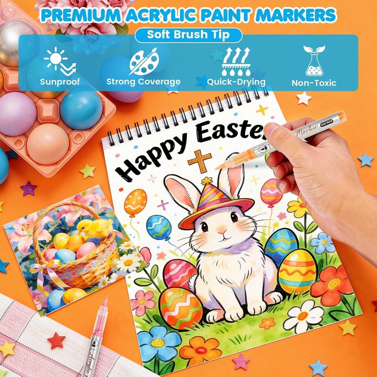 168 Acryl-Malstifte Set mit Pinselspitze – Vielseitig & Geschenkidee