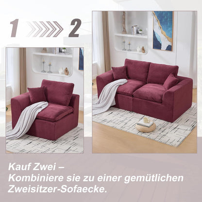 Compressed Cordstoff Sofa – Einzelsitzer & Zweisitzer