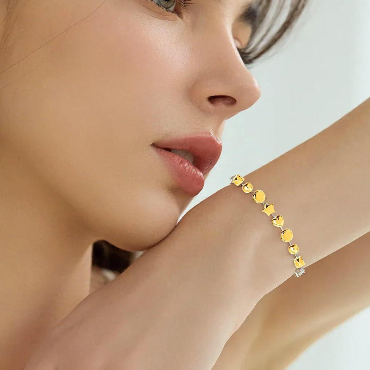 350 Gold Schmuckperlen Set DIY Bastelset für Armbänder & Ketten