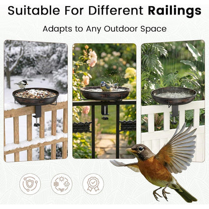 Hängende Vogeltränke aus Metall für Balkon & Garten