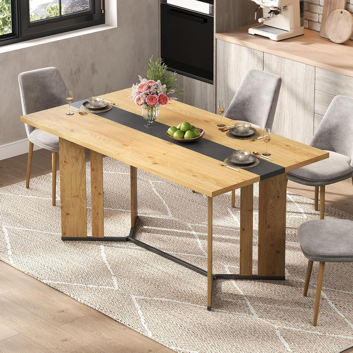 Esstisch 150cm Eiche Skandinavischer Stil Holz Esstisch
