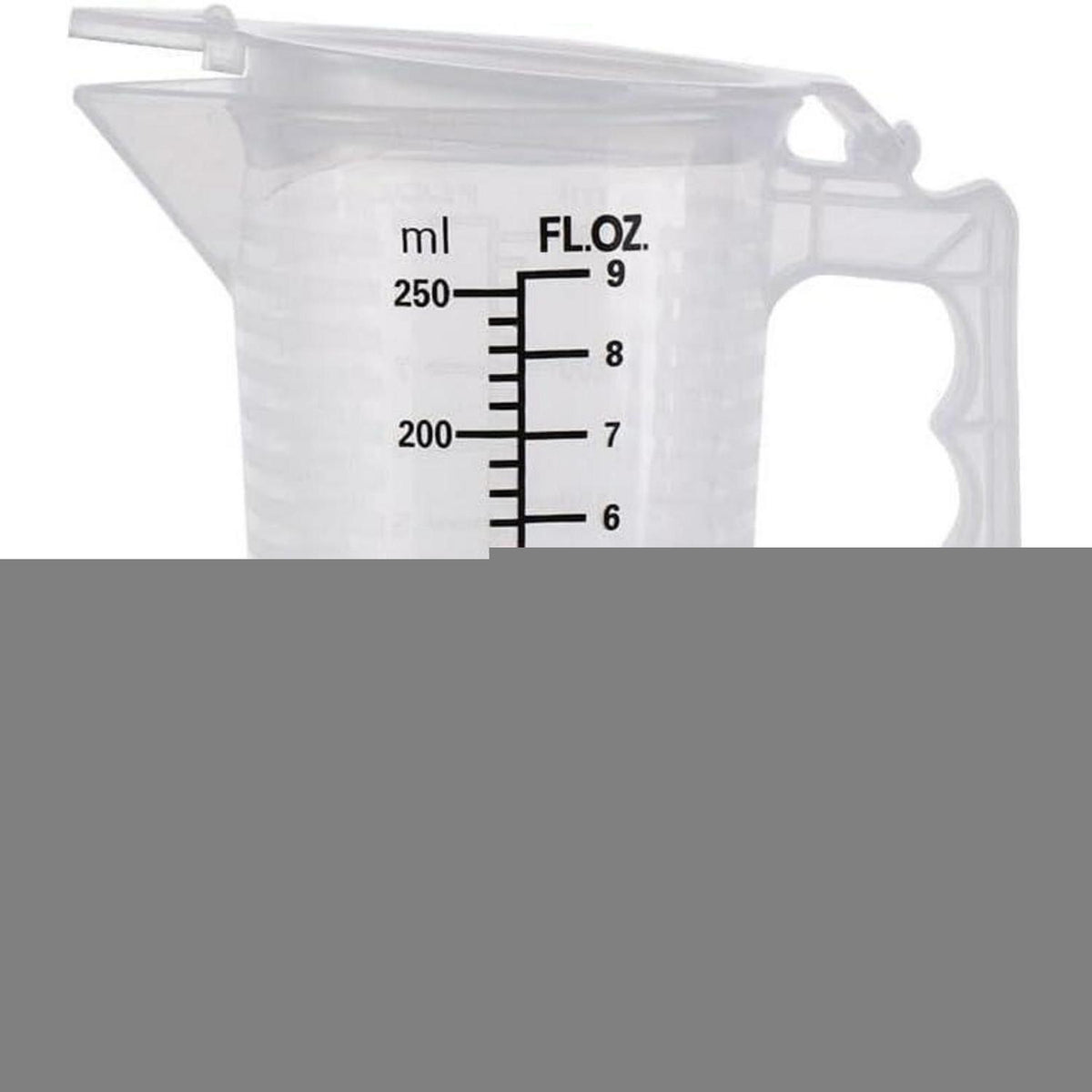 Transparenter Messbecher 250ml mit Deckel – Küchenhelfer zum Backen