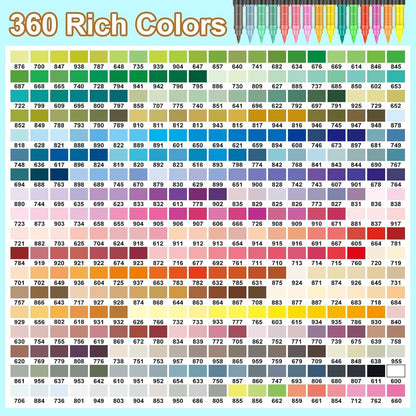 Acrylstifte 360 Farben – Wasserfest für Stein, Holz & mehr