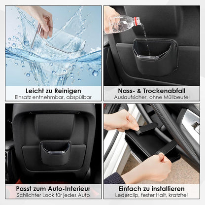 Auto Mülleimer – Klein, Lecksicher & Clip On in Lederoptik
