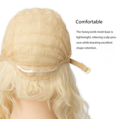 Blonde Bob Perücke mit Pony – 12 Zoll, gewellt