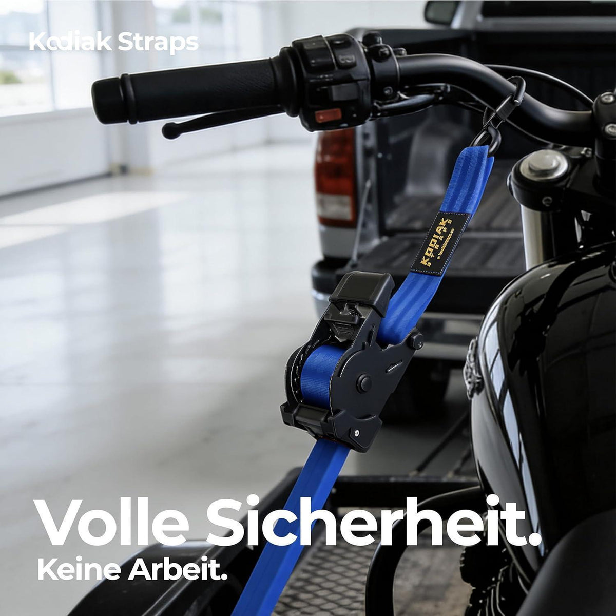 Spanngurte Automatik 3m mit S-Haken | 1360KG | 4 Stück Blau