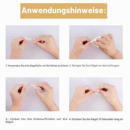 Kurze Nägel zum Aufkleben, Hellrosa Eckig mit Glanz
