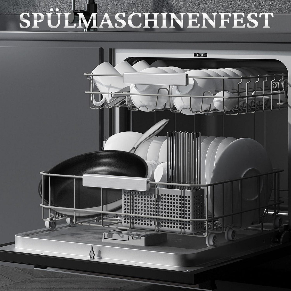 Edelstahl Pfannenset 2-teilig 24+28cm – Antihaft & Spülmaschinengeeignet