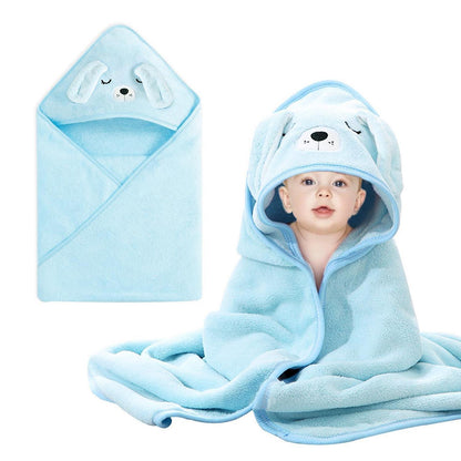 Kapuzenhandtuch Baby Korallenfleece Blauwielpen Design 80x80 cm