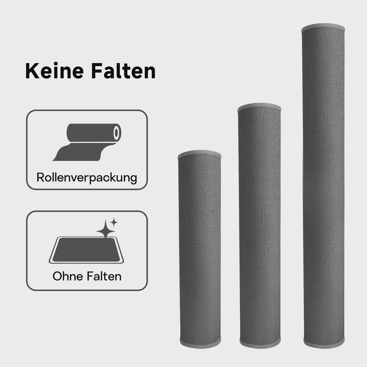 Waschbare Fußmatte Grau 80x120cm – Rutschfest & Saugfähig