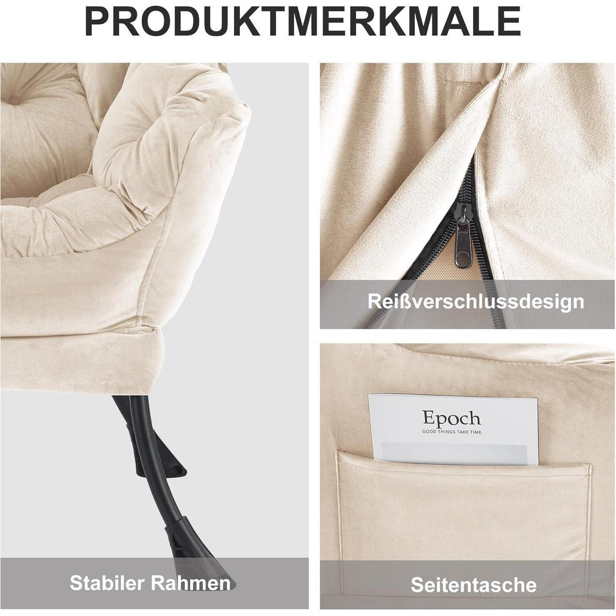 Lazy Chair mit Ottomane – Bequemer Ohrensessel mit Fußhocker