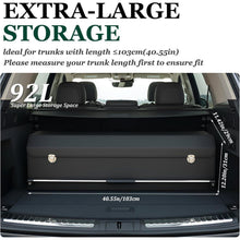 Kofferraum Organizer Leder mit Deckel – Schwarz, 103x29x31cm