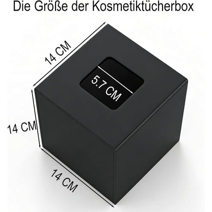 Acryl Taschentücherbox Schwarz mit Magnetabdeckung