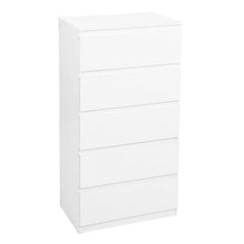 Weißer Kommodenschrank 60cm mit 5 Schubladen – Schlafzimmer & Büro
