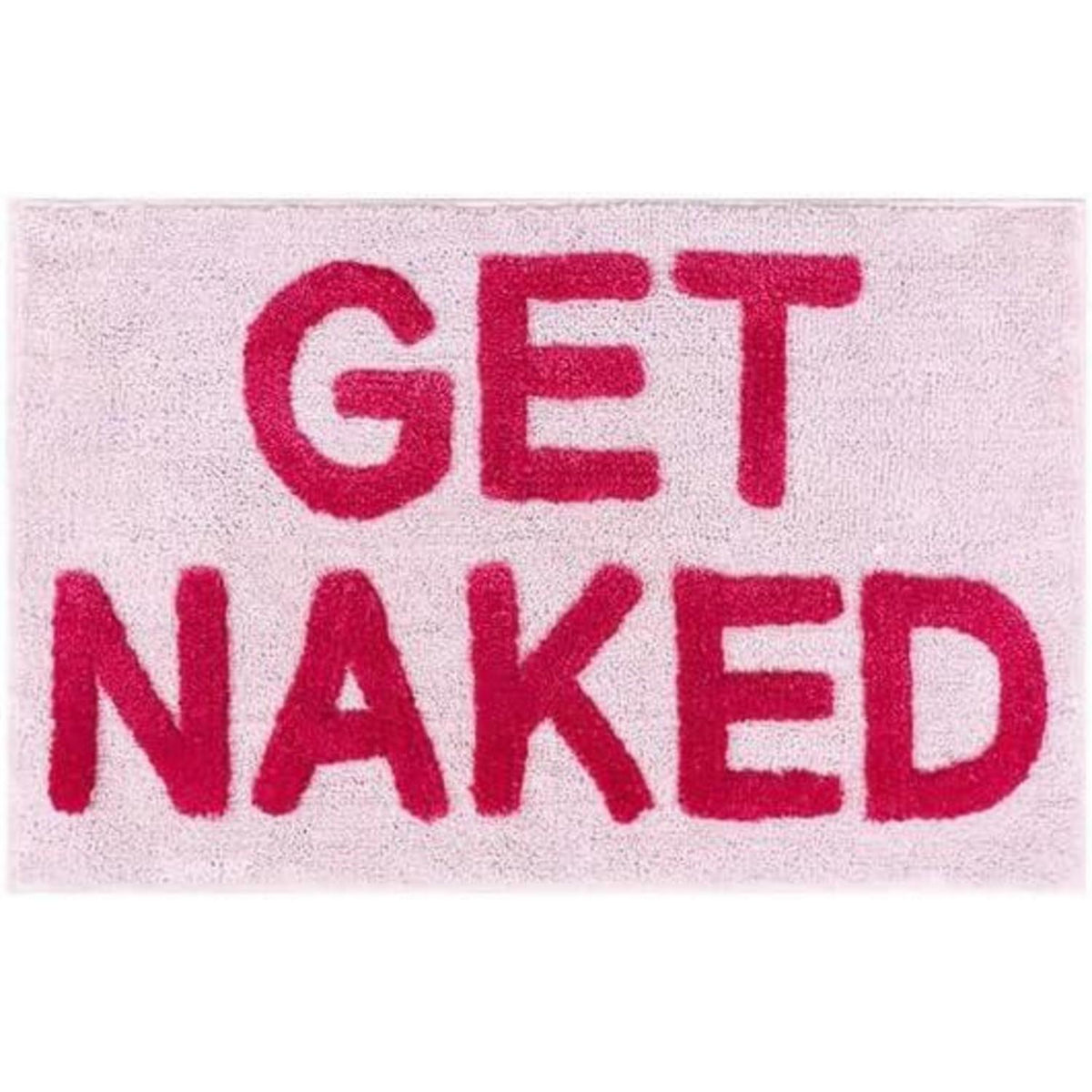 Rutschfester Badteppich Hellrosa – Duschmatte "Get Naked" 40x60 cm