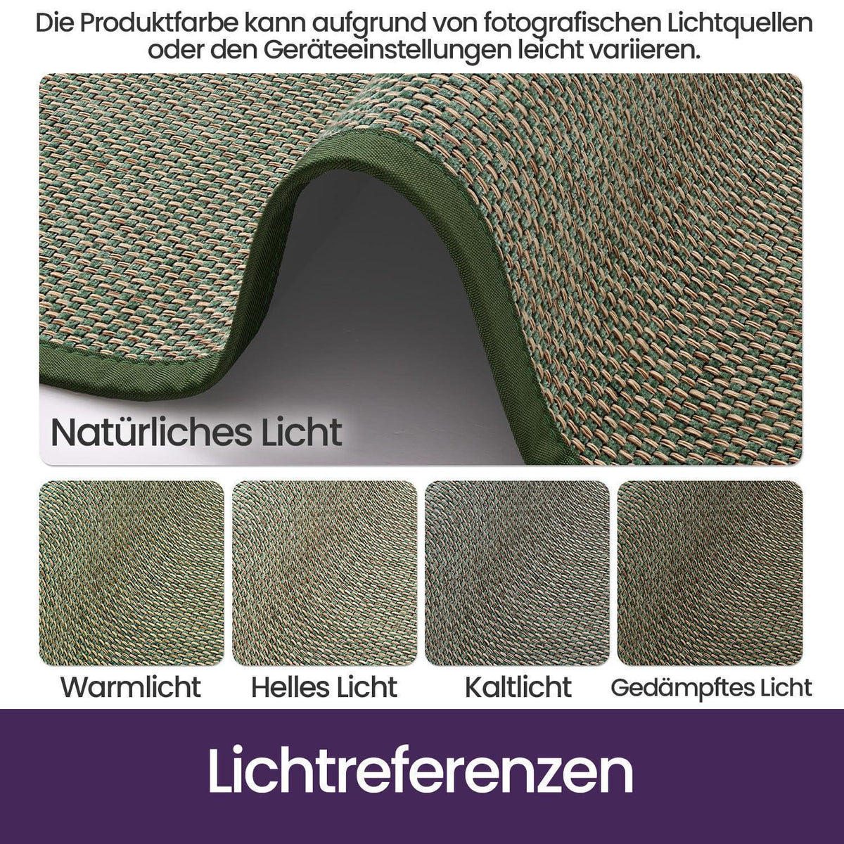 Fußmatte Grün 80x120 cm - Rutschfest & Saugstark