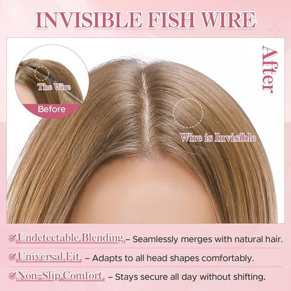 Remy Echthaar Extension - Unsichtbare Tresse, 45cm, #1B
