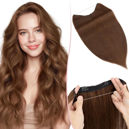 Remy Echthaar Extension – Mittelbraun, 45cm, Verstellbar