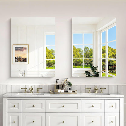 Rechteckiger rahmenloser Badezimmerspiegel 60x80 cm – HD Spiegelung