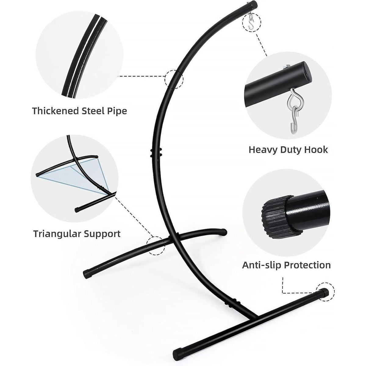 Hängesessel-Ständer C-Form – Robust & Drehbar für Indoor & Outdoor