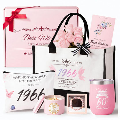 60. Geburtstag Geschenkset für Frauen – Luxus & Verwöhnen