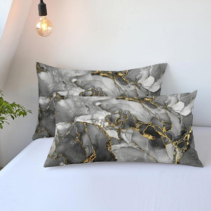 Marmor Grau Bettwäsche-Set 135x200 cm, 4-teilig Mikrofaser