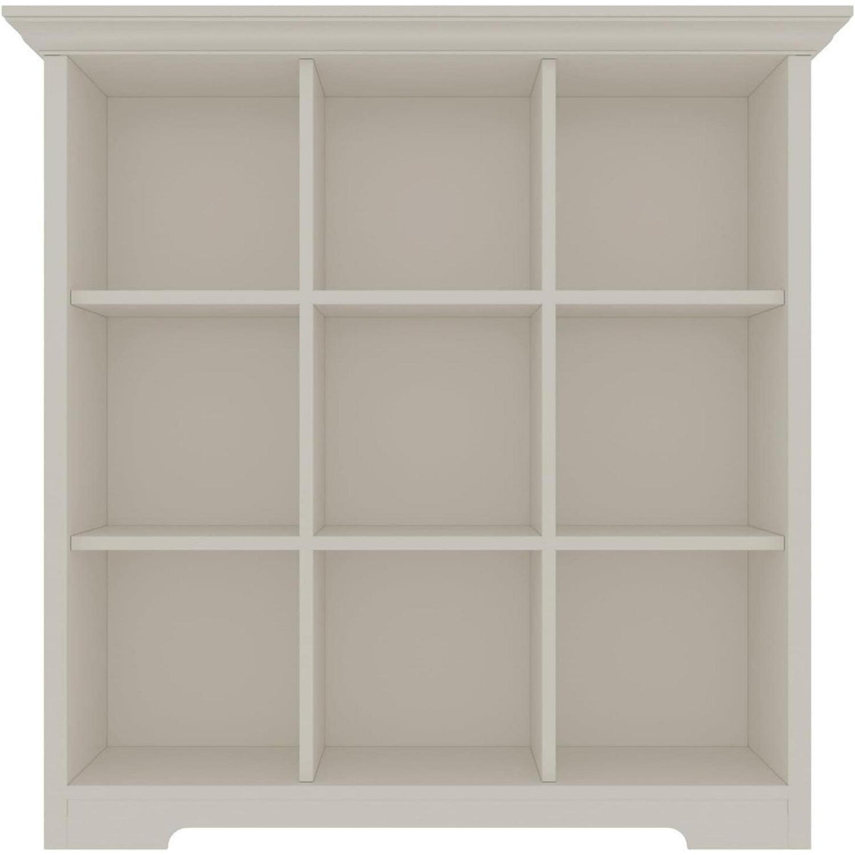 OSCHF 9-Fächers Bücherregal mit Sockel – Weißes Holzregal für Wohnen & Büro