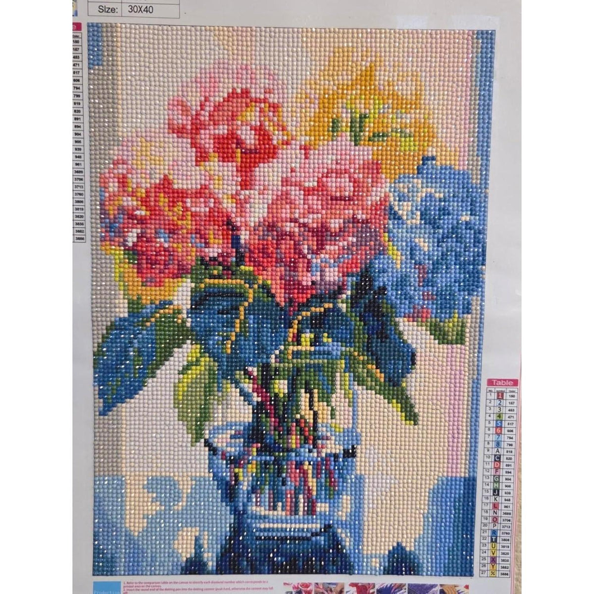 Diamant Painting 2er Set Blumen 5D Bastelset Wohnzimmer Deko